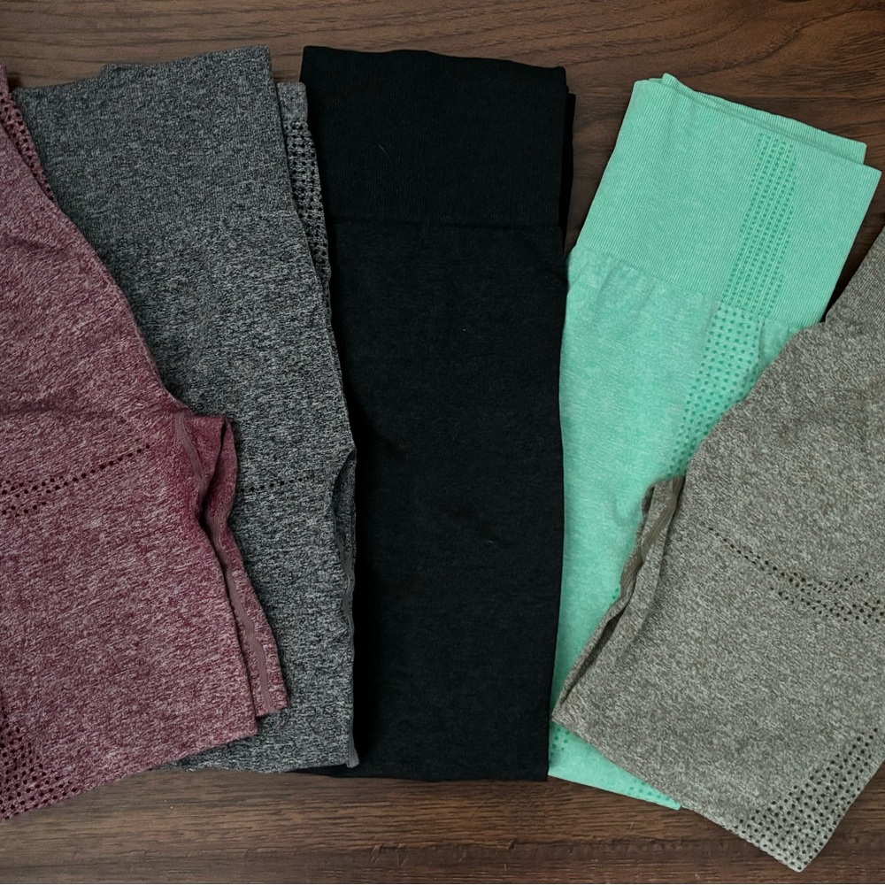 Women’s HighWaisted Workout Leggings - Set of 5